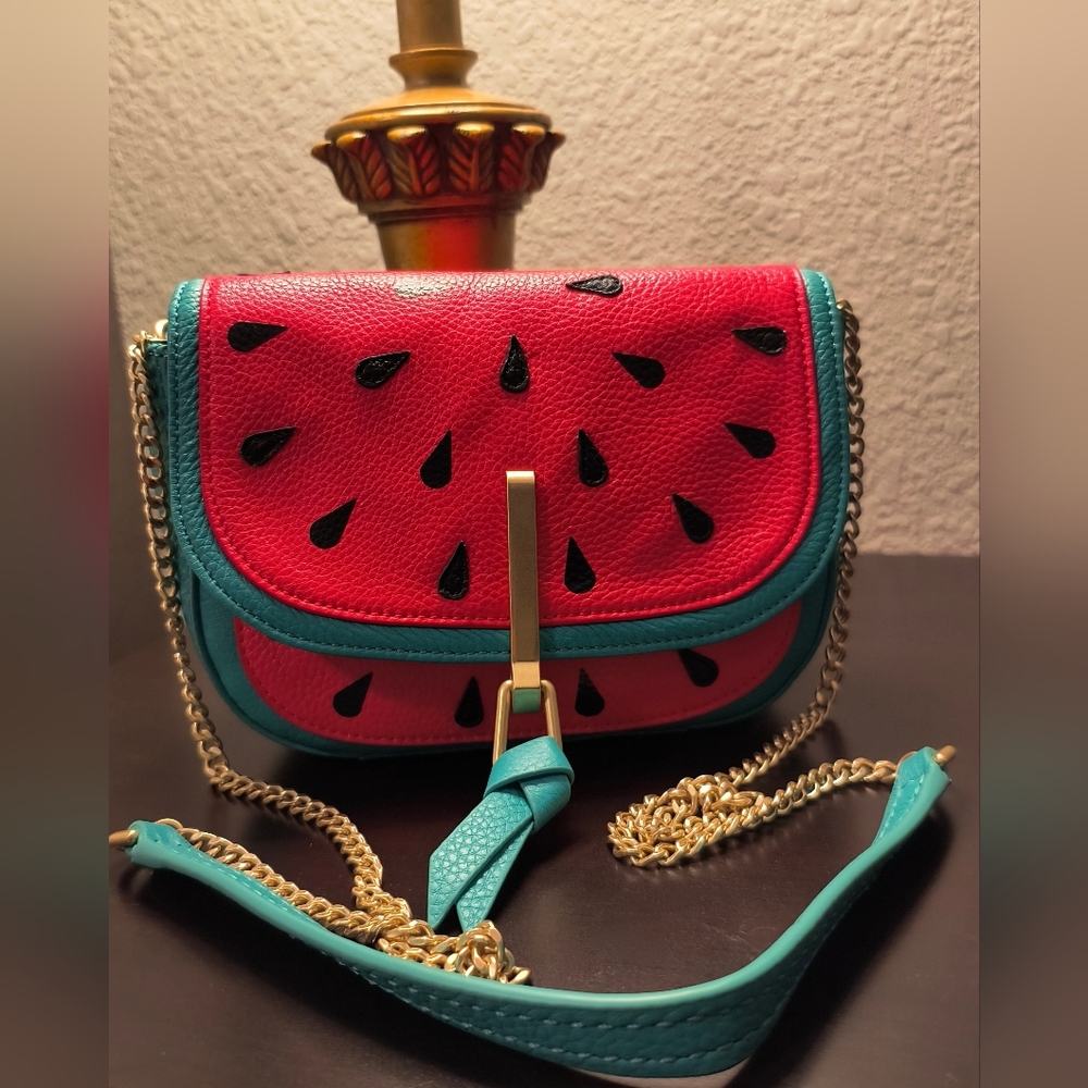 Vera Bradley Watermelon Crossbody Bag - Red and Teal